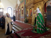 В Прощеное воскресенье Святейший Патриарх Кирилл совершил Божественную литургию в храме святителя Николая в Покровском (26)